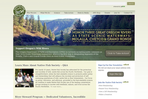 nativefishsociety.org site used Titan