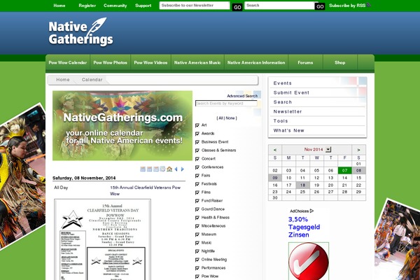 nativegatherings.com site used Powwow_2011_v.2.1