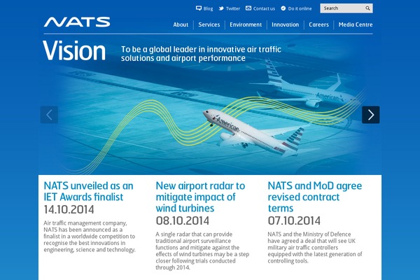 nats.co.uk site used Nats