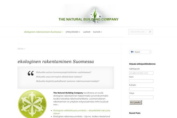 naturalbuilding.fi site used Alaska-blog