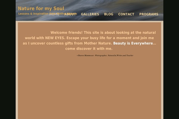 natureformysoul.com site used Photocrati