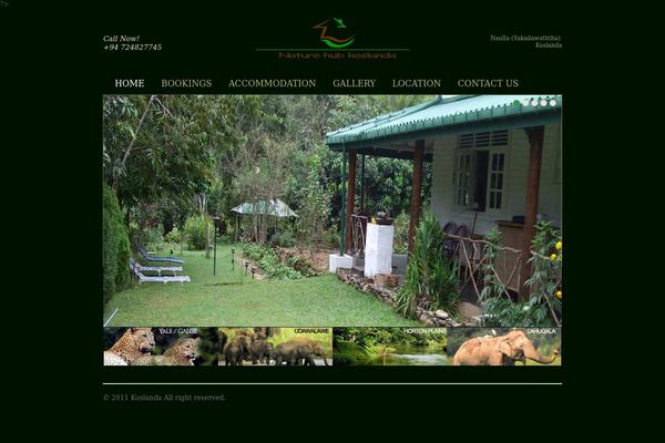 Hospitality theme site design template sample