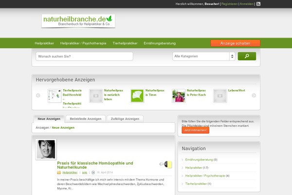 naturheilbranche.de site used Short News