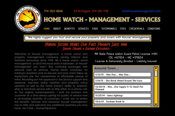 nausetmanagement.com site used Colewebdev