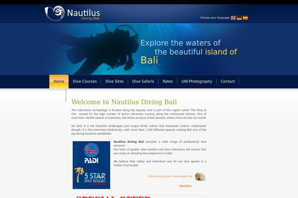 Nautilus theme site design template sample