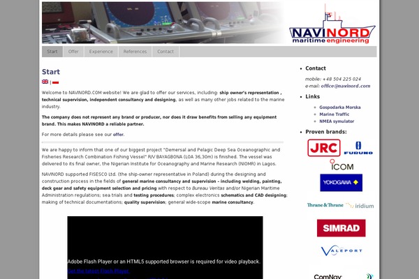 Panorama theme site design template sample