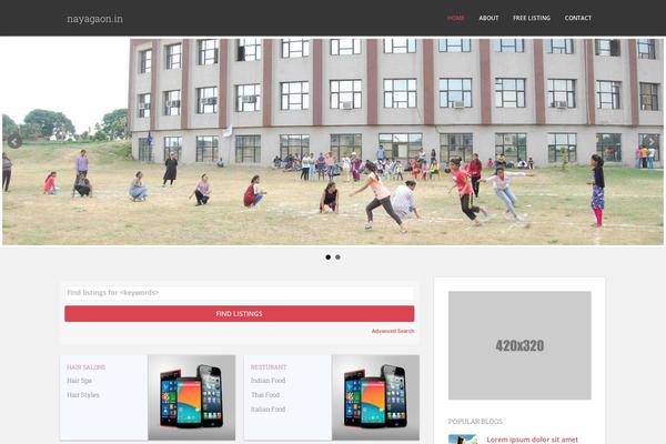 Sparkling-child theme site design template sample