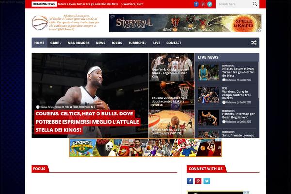 nbarevolution.com site used Newsium-pro