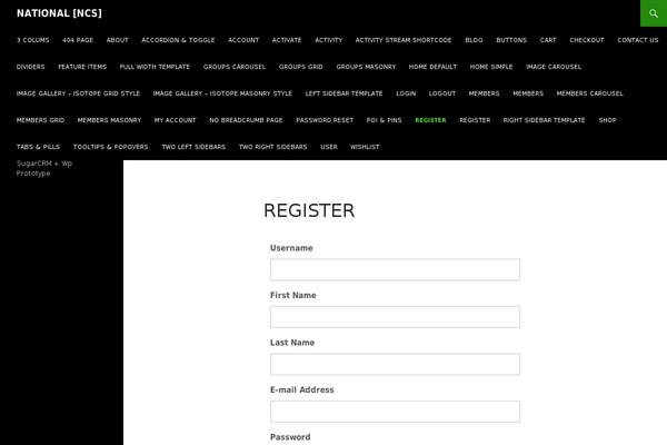 Site using E-newsletter plugin