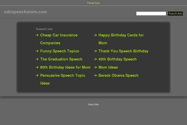 ndnspeechmom.com site used BlogSixteen
