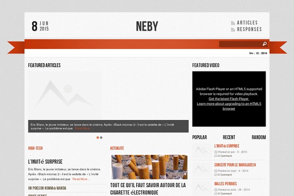 Reporter theme site design template sample