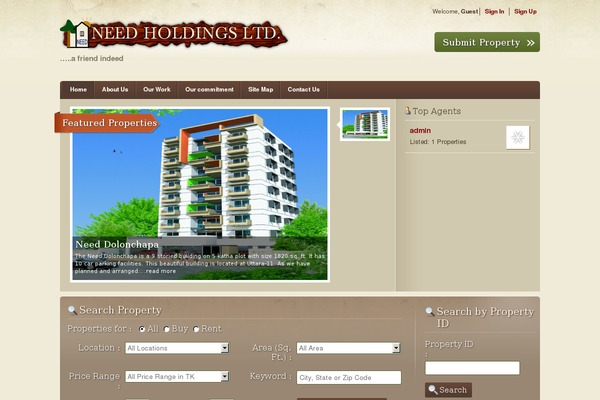 RealEstate theme site design template sample