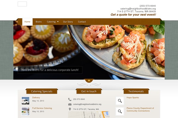 Brasserie theme site design template sample