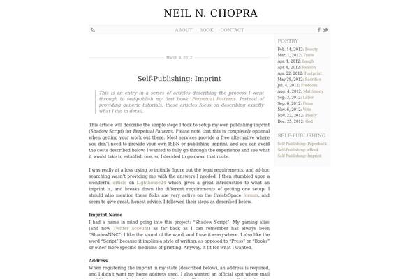 Manifest theme site design template sample