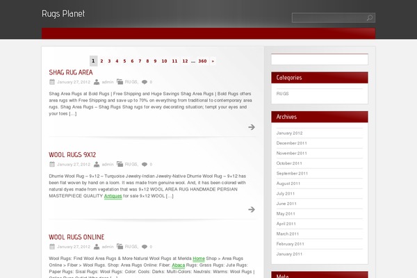 Red Modern theme site design template sample