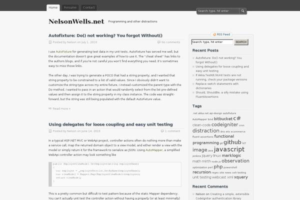 zBench theme site design template sample