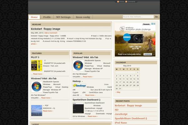Cover WP theme site design template sample