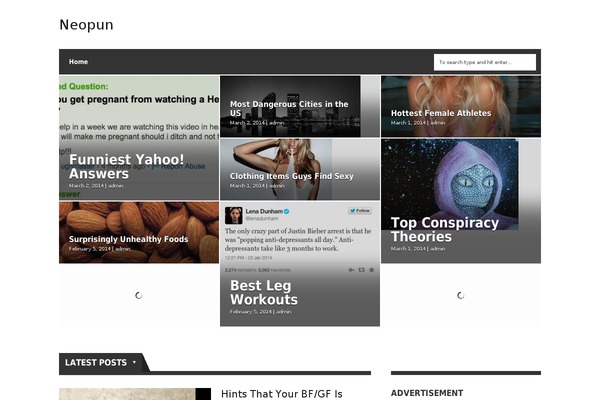 Extranews theme site design template sample