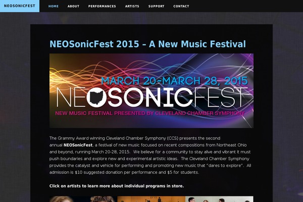 neosonicfest.org site used Stretch