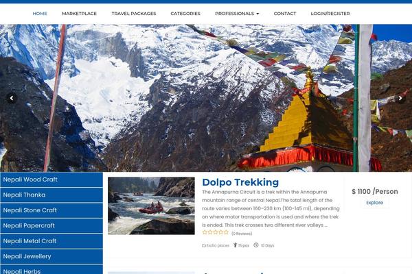 Site using Wp-travel plugin