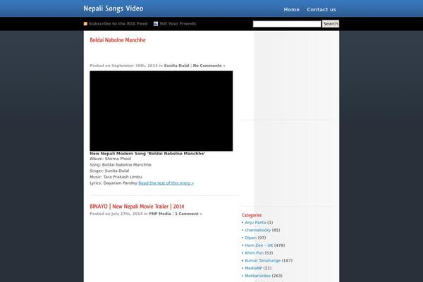 ColdBlue theme site design template sample