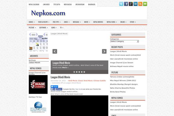 Blue News theme site design template sample
