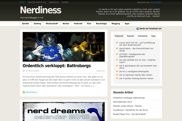 nerdiness.de site used ThrillingTheme