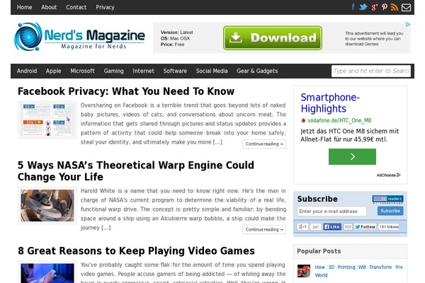Pixwell theme site design template sample