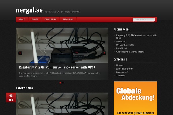 GamePress theme site design template sample