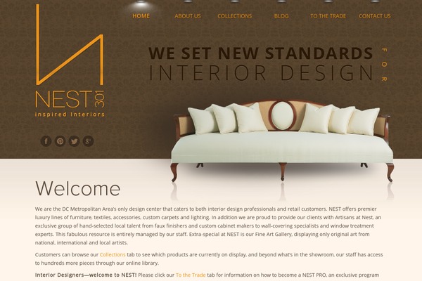 Nest theme site design template sample