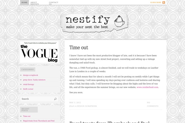 Comet theme site design template sample