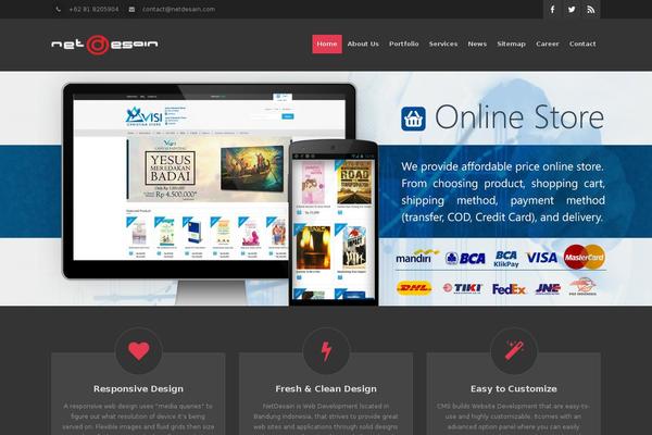 Breakout theme site design template sample