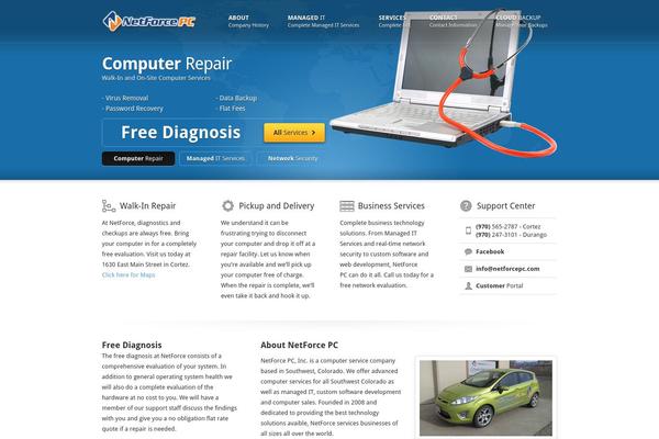 netforcepc.com site used Rackhost