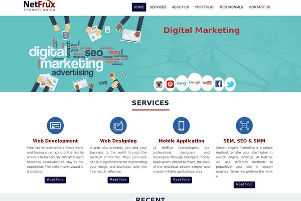 Enigma theme site design template sample