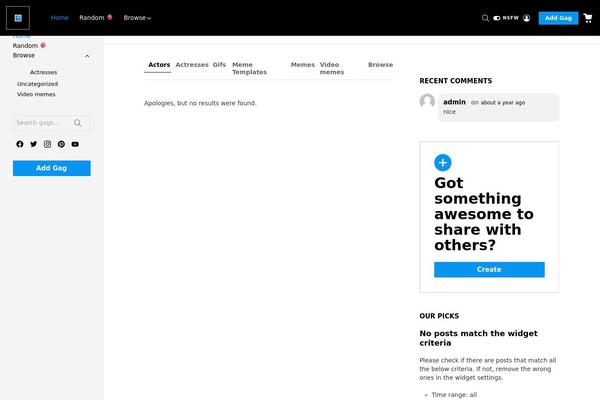 Site using Snax plugin