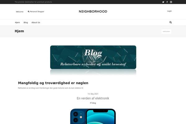 Neighborhood theme site design template sample