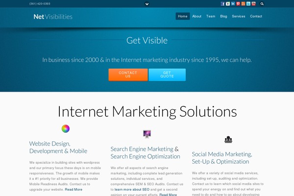 Flare theme site design template sample