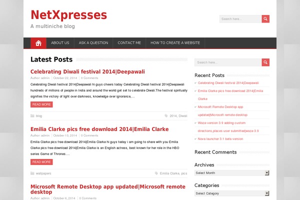 MineZine theme site design template sample