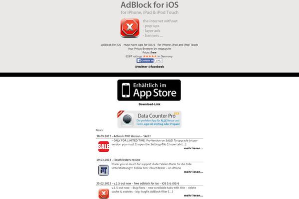 Site using AppStore Links plugin