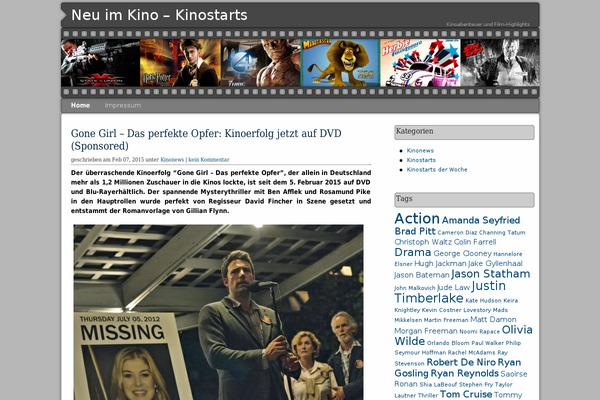 Movie World theme site design template sample