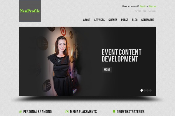 neuprofile.com site used Theme1379