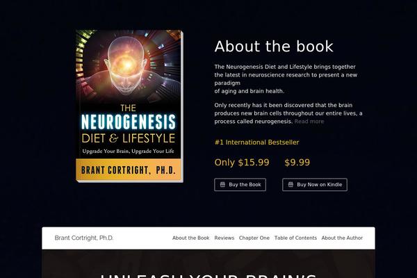 neurogenesisdiet.com site used Brown-theme