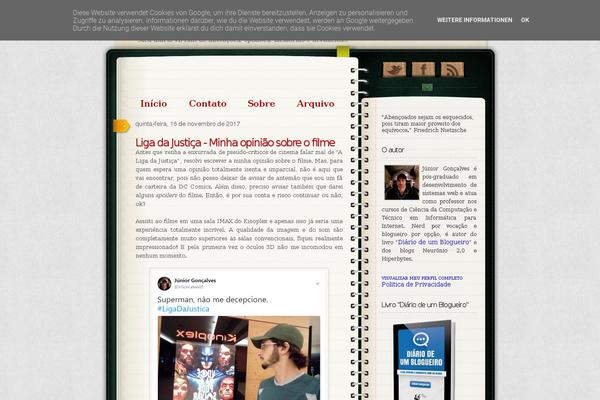 Diary theme site design template sample