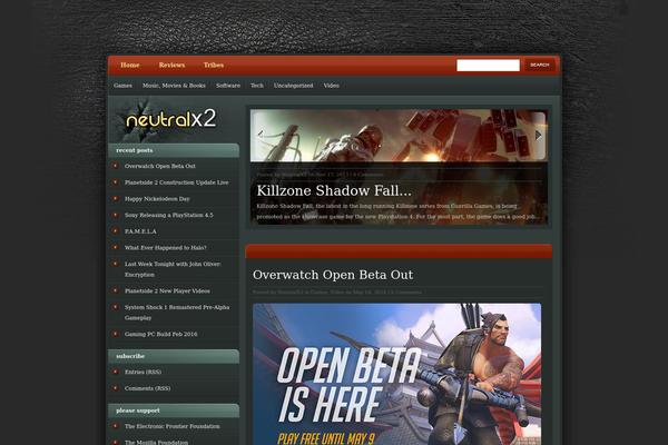 eGamer theme site design template sample