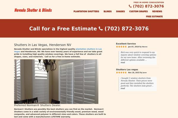 nevadashutterandblinds.com site used Boccamarketing