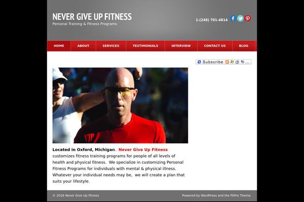 FitPro theme site design template sample