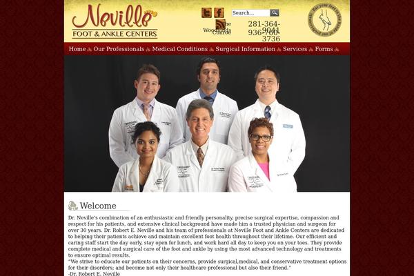 nevillefootandanklecenters.com site used Neville