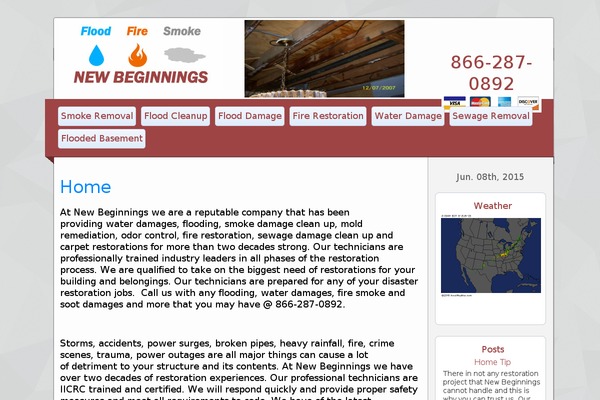 new-beginningsrestoration.com site used Tech-blue