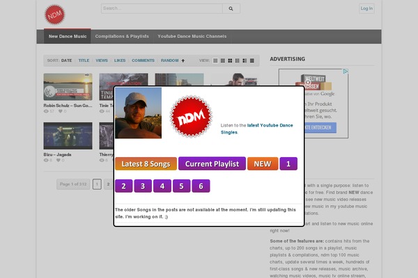 deTube theme site design template sample