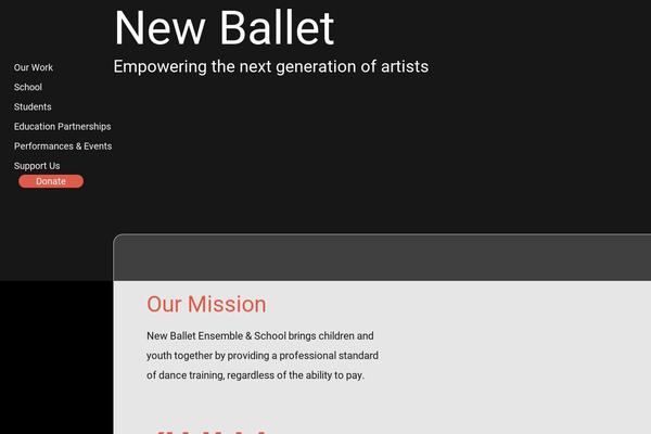 newballet.org site used Speak